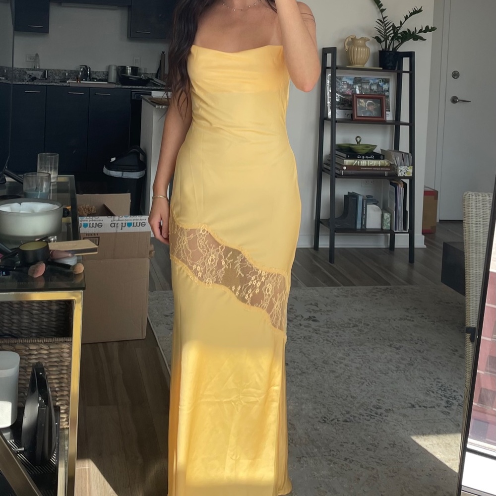 Meshi Maxi Dress in Butter size xs - Picture 2 of 5